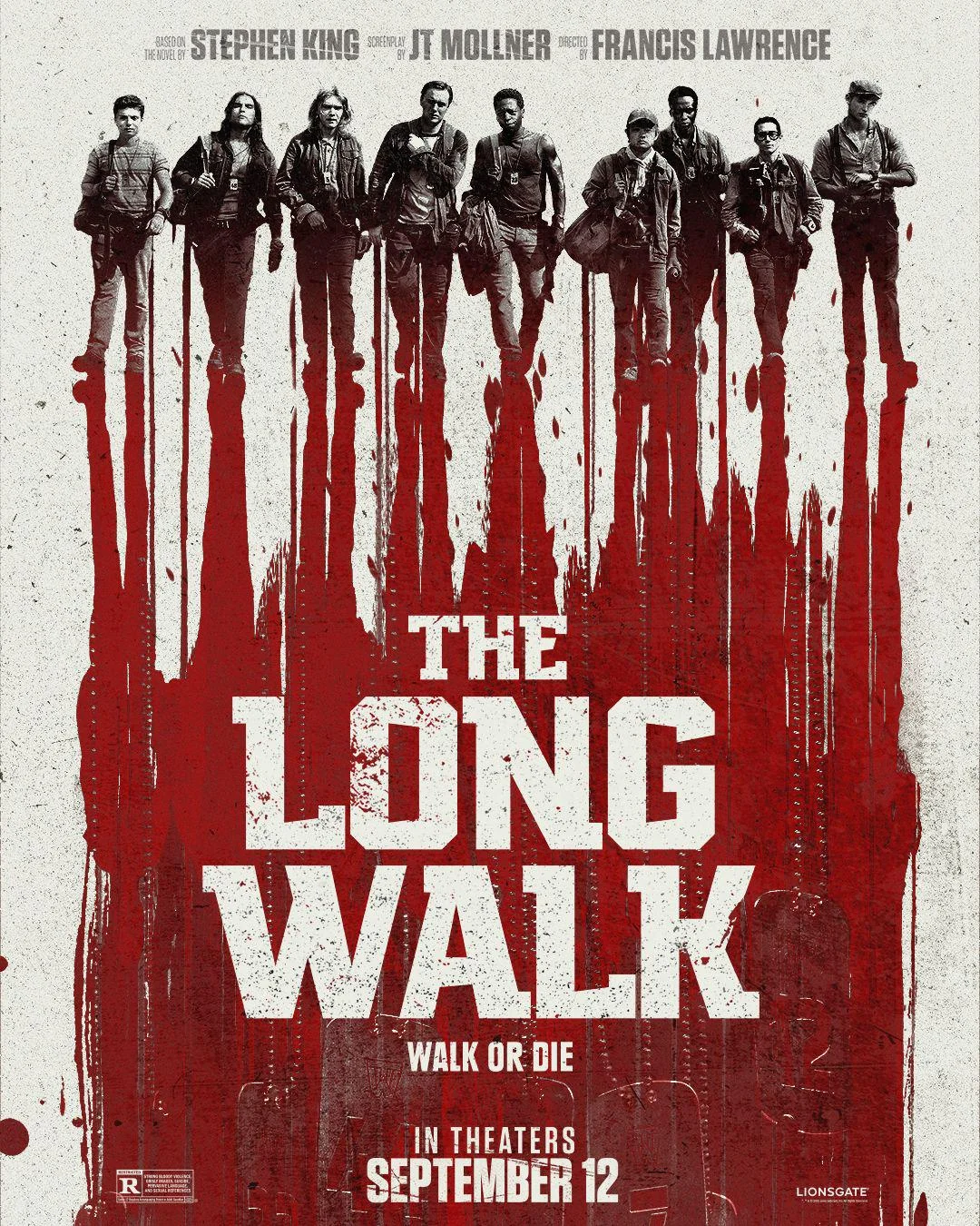 a poster for the film The Long Walk with the constastants